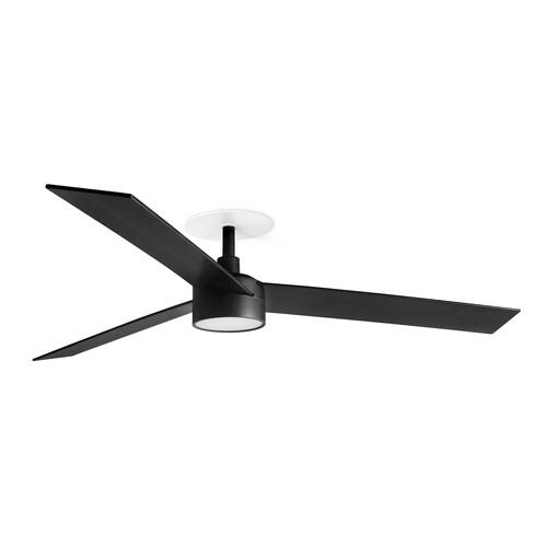 RUDDER RECESSED 3 L siyah/ceviz fan 20W SWT TUYA