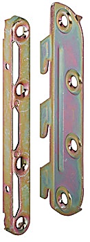 Bed connector, With cranked hook-in part and striking plate - 271.03.930
