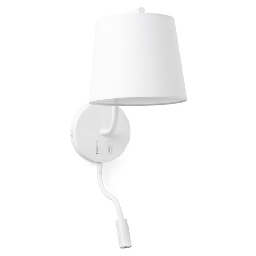 BERNI White wall lamp with reading light