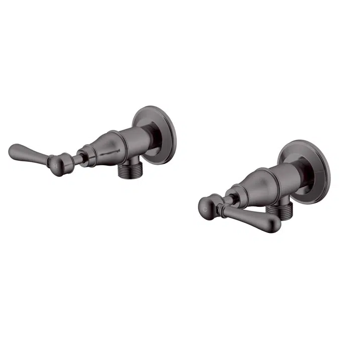 Milli Voir Brushed Gunmetal Lever Washing Machine Stops 2265560