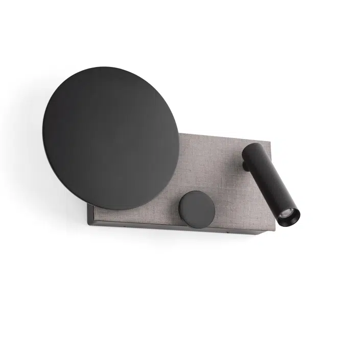 20066 - KLEE Left Grey Wall Lamp with Reader