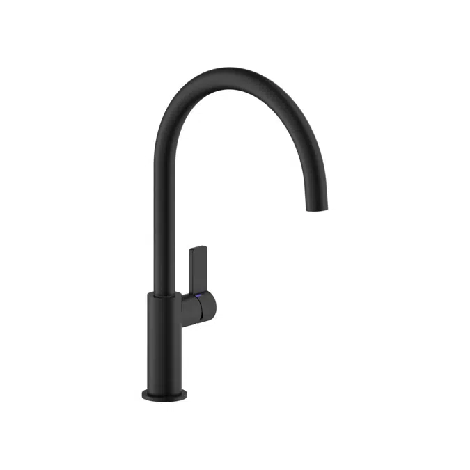 Nobili Flag Mat Siyah Gooseneck Lavabo Musluğu 2266851