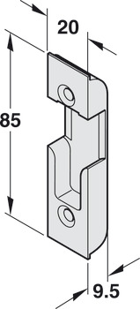 Striking plate, for roll pin - 911.39.387