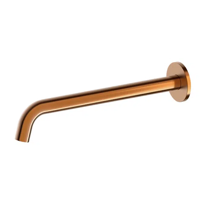 Drift Brushed Bronze Wall Basin/Bath Outlet Curve Spout 300mm 2269206