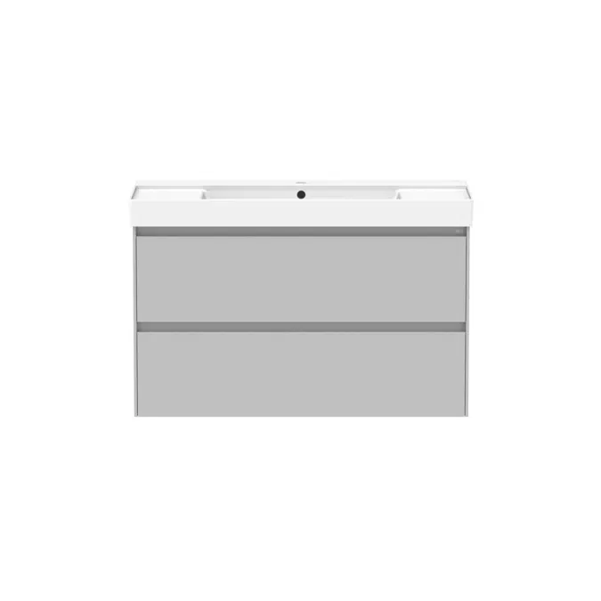 Ona Matte Grey Twin Centre Bowl Vanity 1000mm 21210