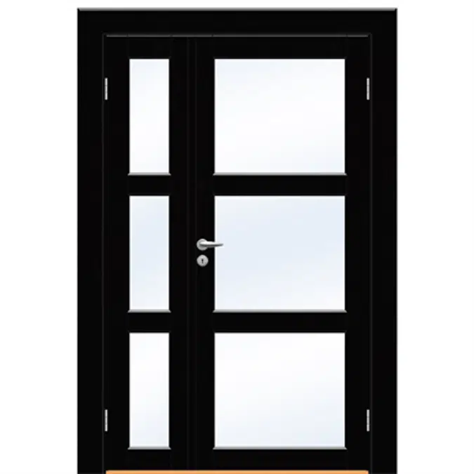 Superior Tid 7411 Double Unequal Interior Door