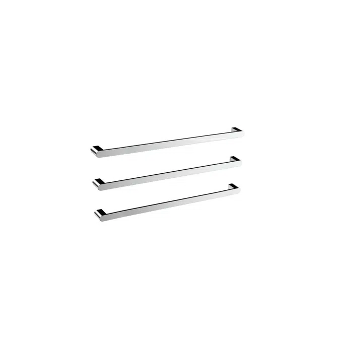 Mizu Soothe Polished Stainless Steel Heated Towel Rail 830mm (Triple Pack) 2007471