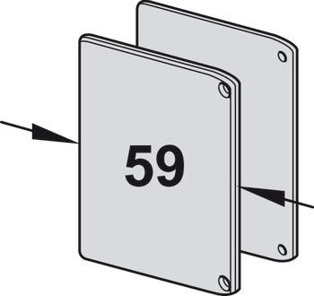 Uç kapağı seti, panel Ⓒ ve ray ② veya ⑥ için - 940.43.020