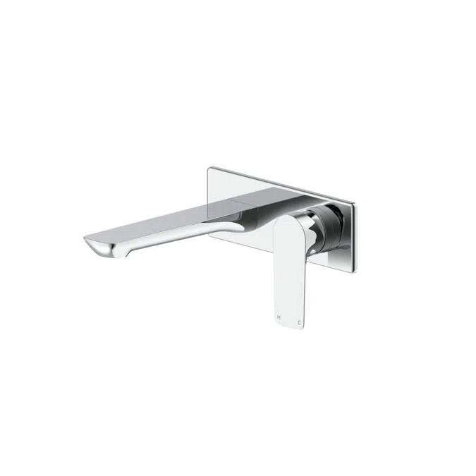 Trace Chrome Wall Basin/Bath Mixer Set 2218825