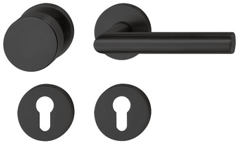 Door handle set, stainless steel, Startec, PDH4103, long backplate - 903.95.621