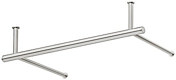 Wardrobe rail, Service+, stainless steel - 844.19.039