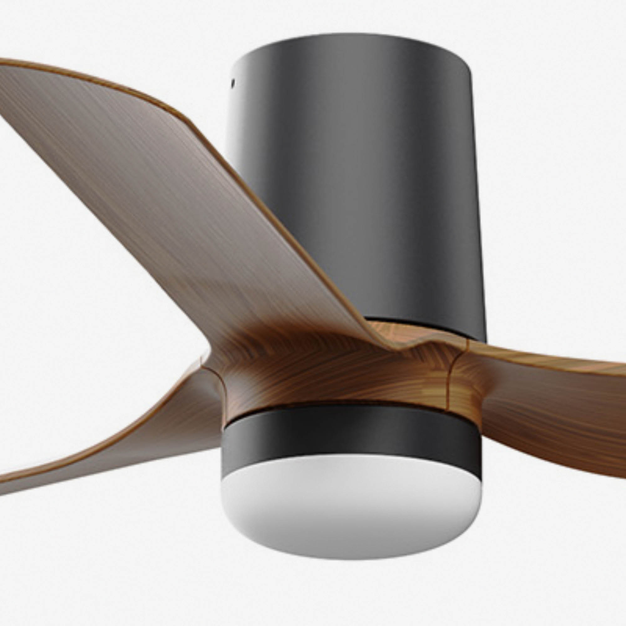 MINI PUNT TUB S LED Ceiling fan siyah/ceviz CCT