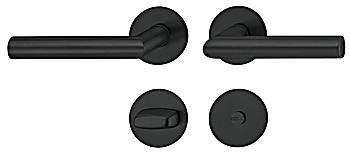 Door handle set, Stainless steel, Hoppe, Amsterdam E1400Z/849N/849NS - 903.83.902