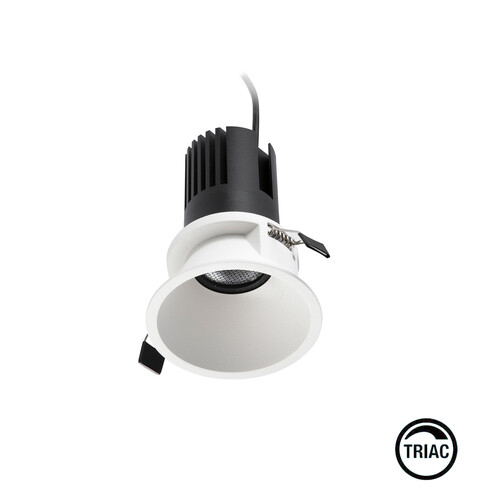 TULIPA SIM White recessed downlight IP65 7W 50° 4000K CRI90 TRIAC