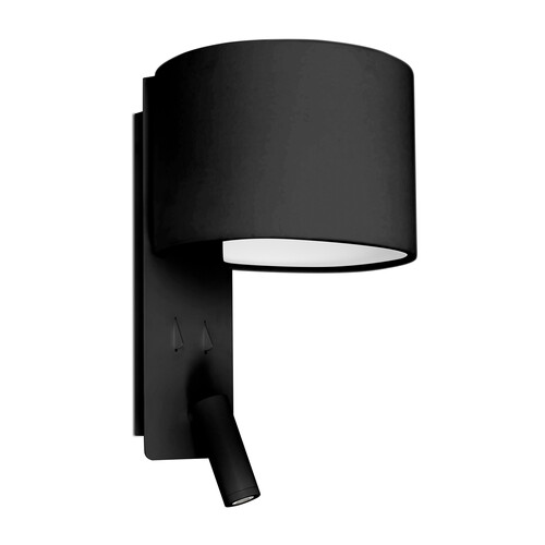 FOLD Black wall lamp with reading light