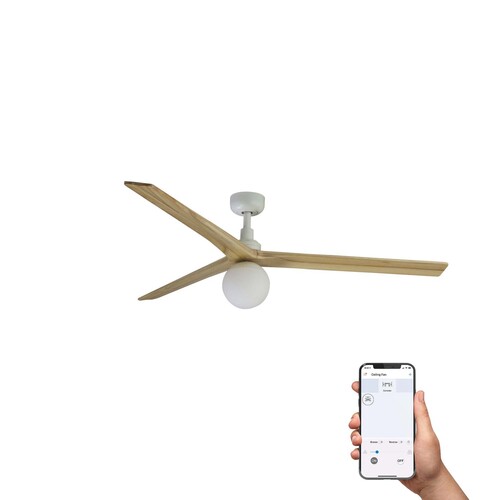 KLIM L Ceiling fan beyaz/pine E27 TUYA