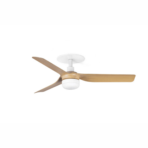 MINI PUNT RECESSED S LED Ceiling fan white/maple 10W SWT 0-10V/1-10V