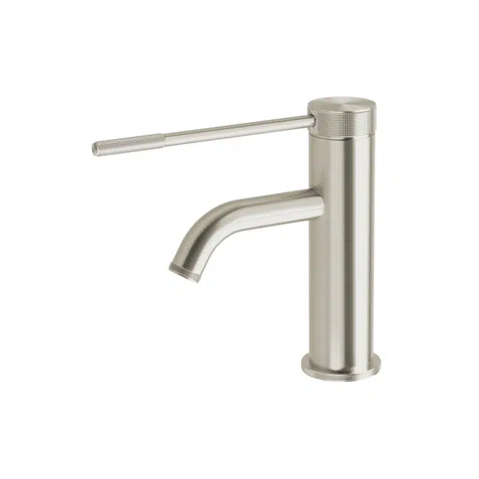 Milli Etch Brushed Nickel Basin Mixer Tap with Extended Lever 21354