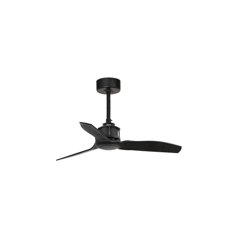 JUST fan S Ceiling fan siyah mat duvar kumandası beyaz