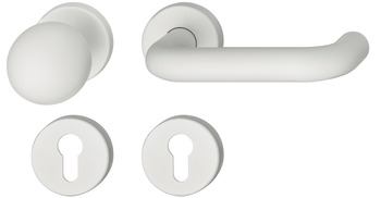 Door handle set, Polyamide matt, Hewi, model 111PBR01.230 - 908.94.799