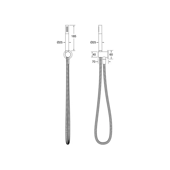 Milli Mood Edit Microphone Hand Shower with Fixed Bracket PVD Brushed Bronze 9511169