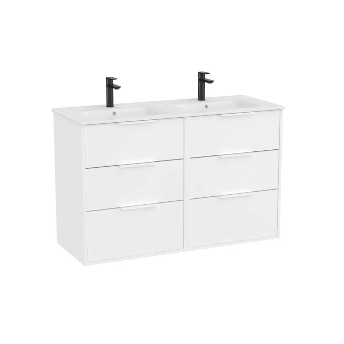 Optica Unik 6-Drawer Double Basin Base Unit