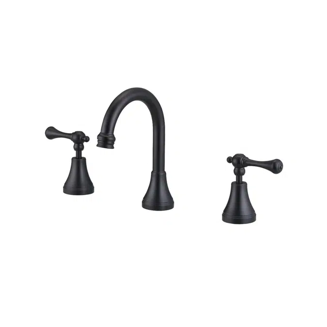 Kado Era Fixed Lever Handle Matte Black Basin Set 2264909