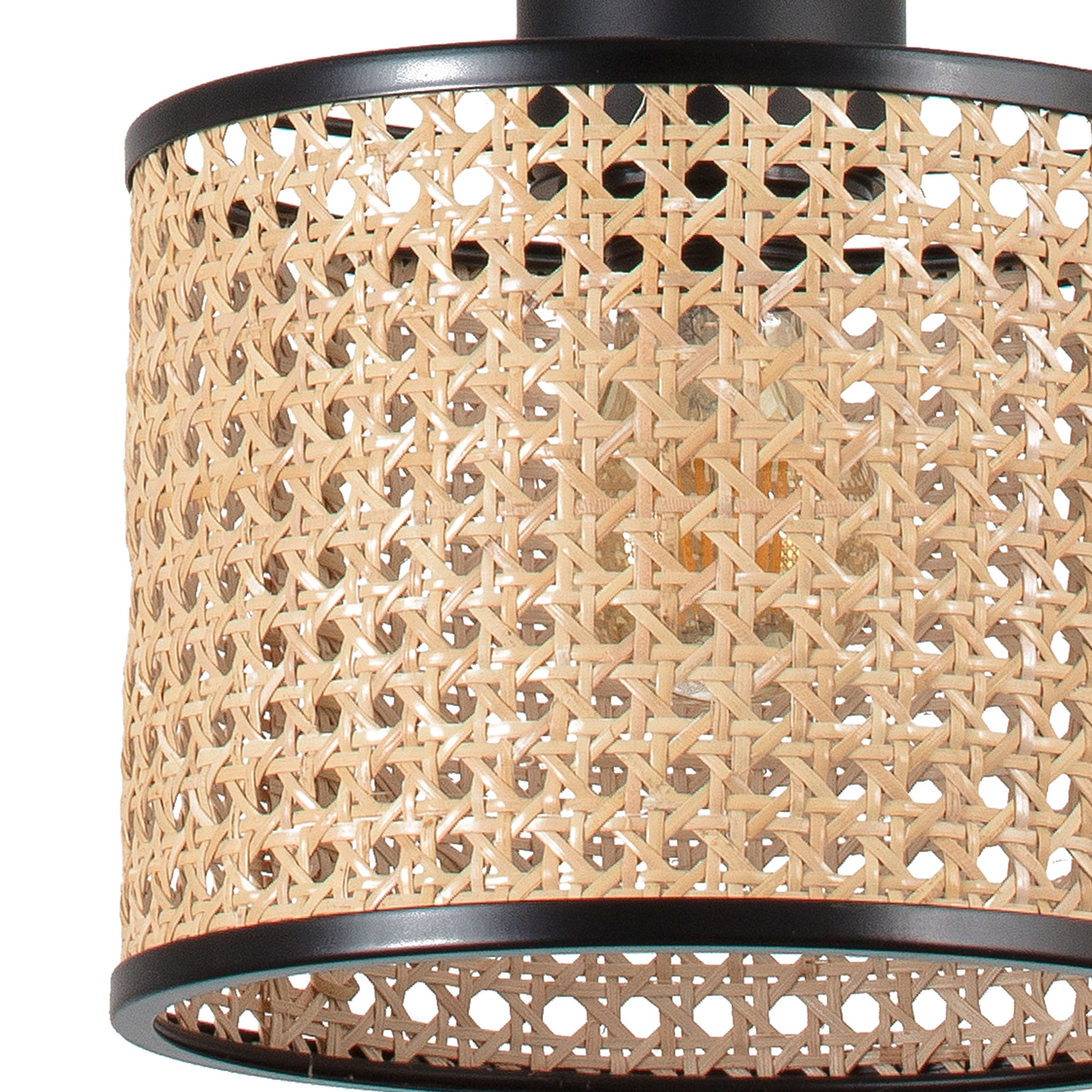 MAMBO 210 siyah/rattan pendant lamba with plug