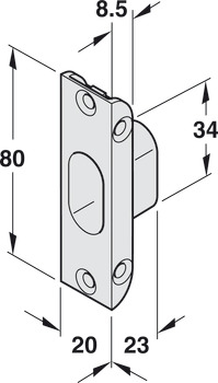 Keep, for locking bolt, KFV - 911.39.237