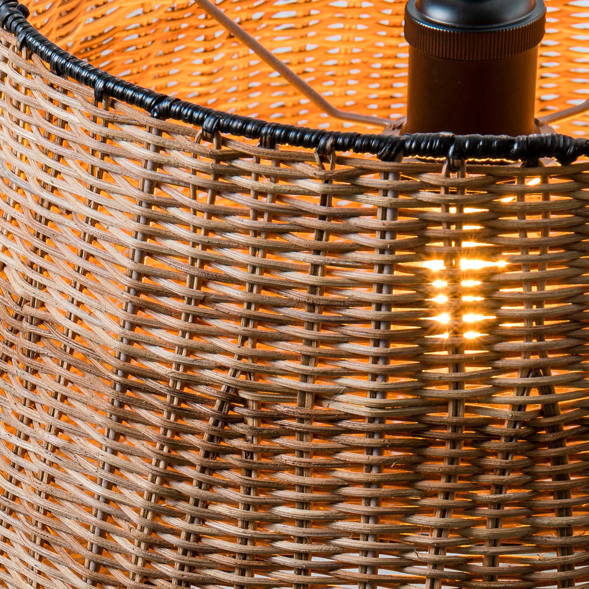 SUMBA siyah/rattan pendant lamba