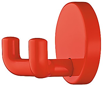 Wardrobe hooks, Polyamide, with 2 hooks, round rose - 842.62.936