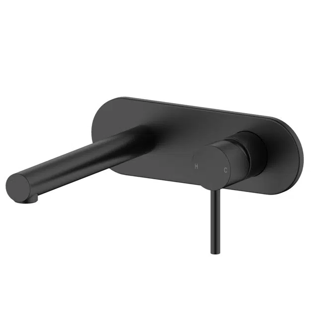 Mizu Drift Wall Basin/Bath Mixer Set Matte Black 2267370