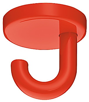 Ceiling hook, with 1 hooks, ceiling installation, polyamide - 842.64.236