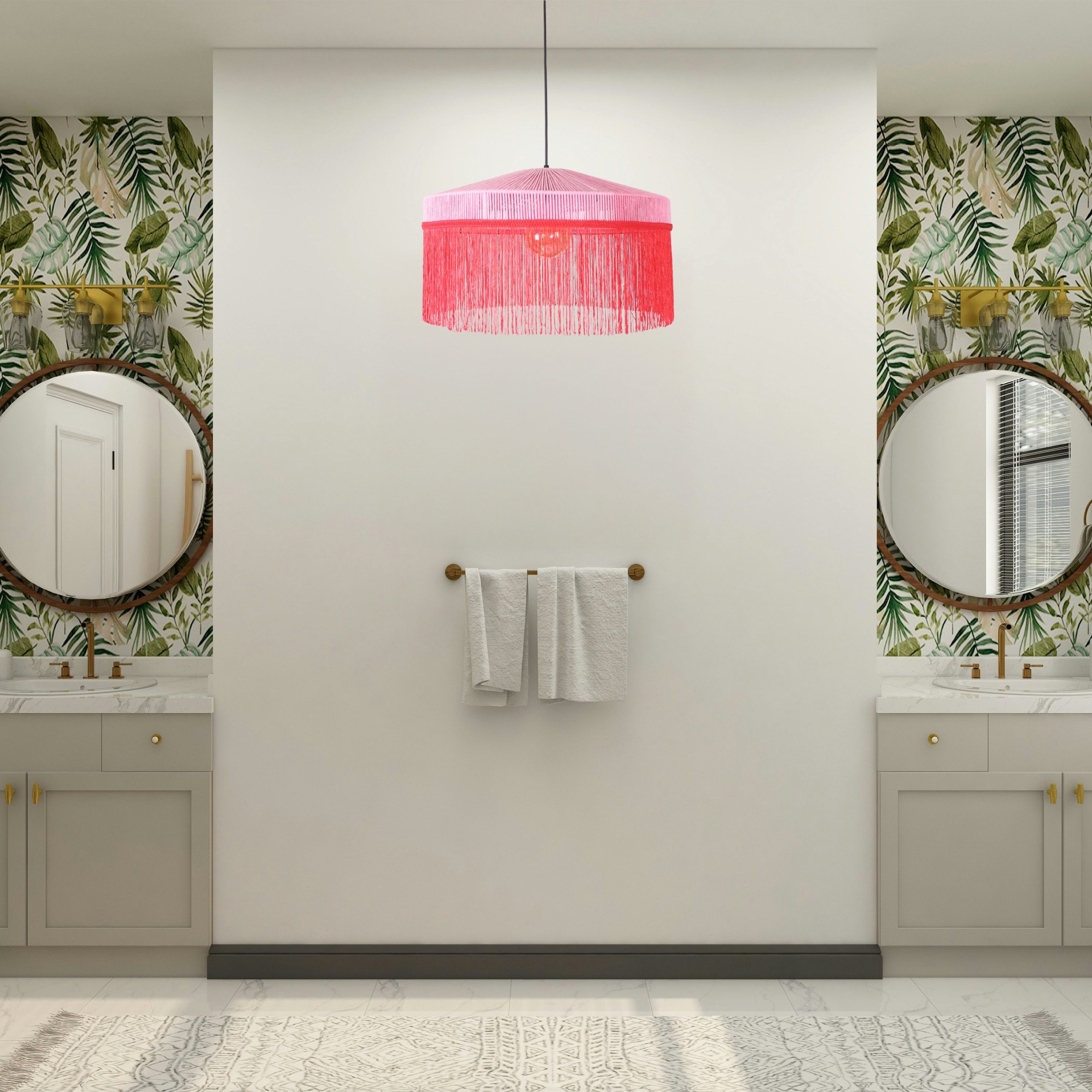 Şanzelize İpli Püsküllü Avize