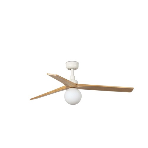 KLIM M Ceiling fan beyaz/pine E27 duvar kumandası beyaz