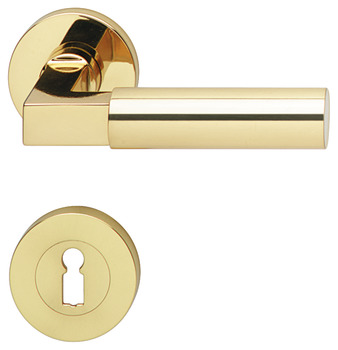 Door handle set, Brass, Bisschop, Bauhaus Weimar 1920/7/607 - 900.91.611