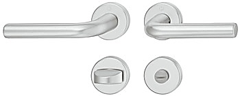 Door handle set, Aluminium, Hoppe, Bonn 150/42KV/42KVS - 904.93.381
