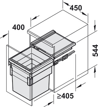 Waste Bins, Hailo Cargo Synchro - 502.58.503