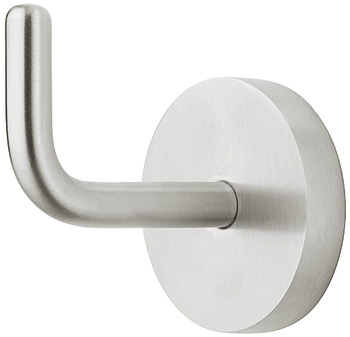 Wardrobe hook, stainless steel, hook ⌀10 mm - 842.33.040