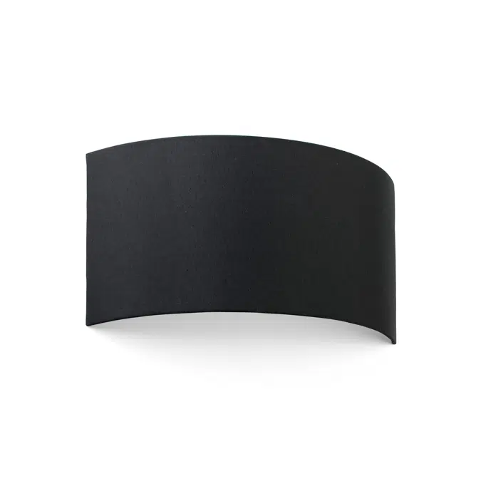66416 - COTTON R Horizontal Round Black Wall Lamp 2L