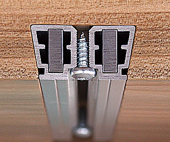 Dovetail batten, for solid table tops, straightening fittings - 641.10.903