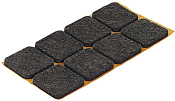 Furniture glide, square, self-adhesive, synthetic felt - 650.06.129