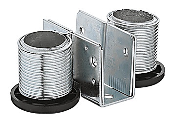 Plinth adjuster, with supporting bracket, for screw fixing - 637.42.932