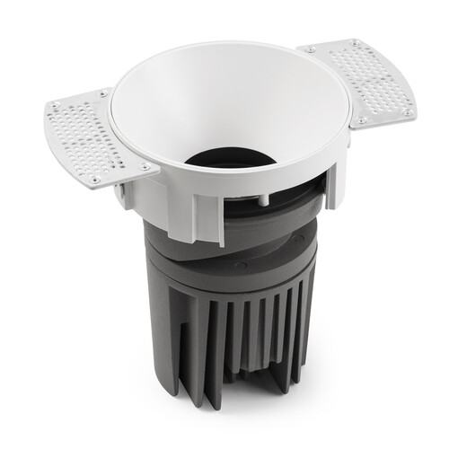 DEEP90 White round frameless downlight 36° 4000K CRI90 stripy