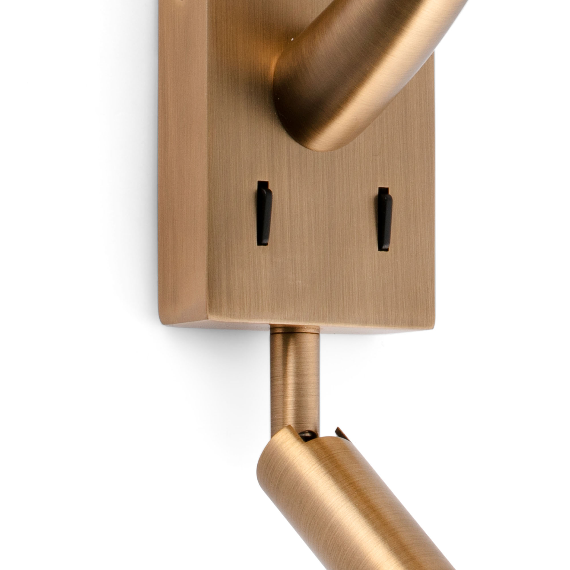 REM Old gold/white wall lamp with reading light