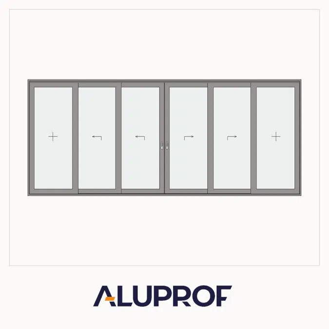 MB-77HS HI Quadruple Sliding Door with Two Fixed Panels