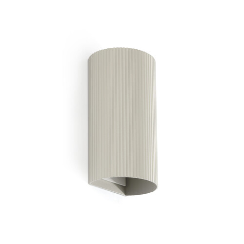 SOLE 2L Grey round duvar lambası fluted