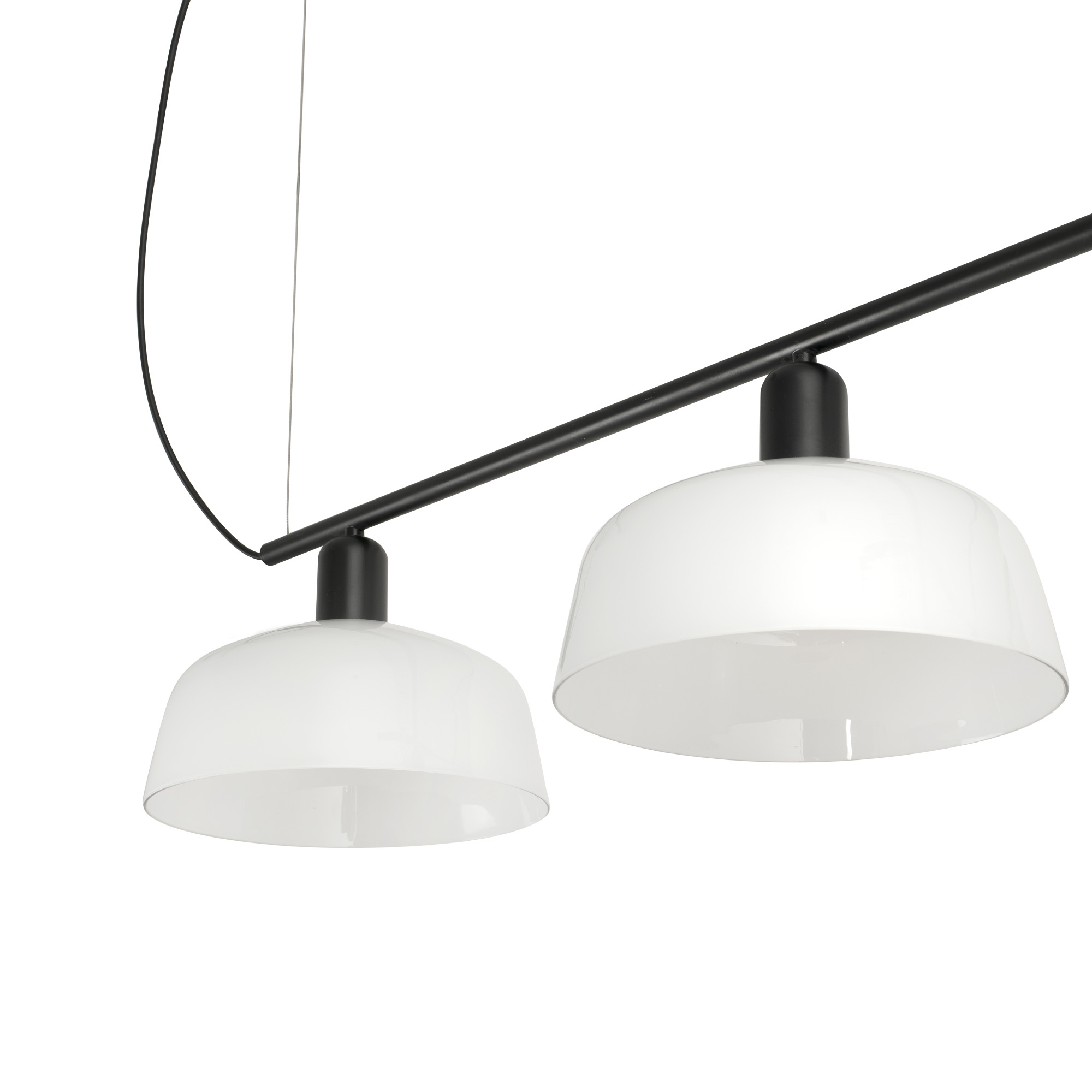 TATAWIN M beyaz glass linear pendant lamba