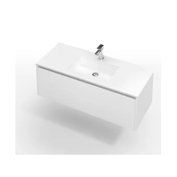 Kayla 1200mm Wall Hung Vanity Unit 1 Drawer Basin White 2304039