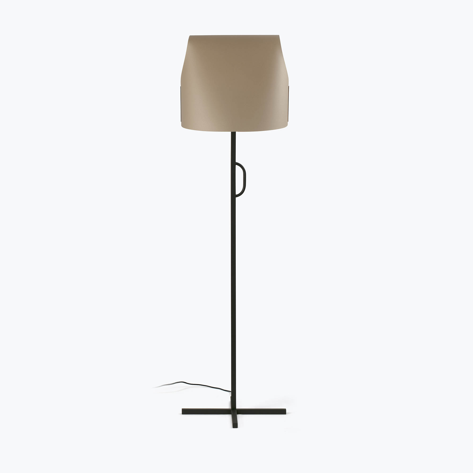 LUANG Black/camel floor lamp